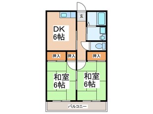 平田ハイツ２号の物件間取画像